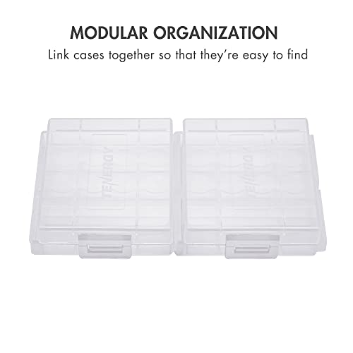 Tenergy 10 Pack Plastic Storage Case for AA/AAA Batteries (Batteries Sold Separately) - size: 10 Pack