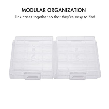Tenergy 10 Pack Plastic Storage Case for AA/AAA Batteries (Batteries Sold Separately) - size: 10 Pack