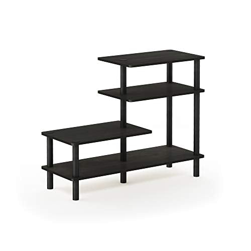 Furinno Turn-N-Tube 3-Tier Side Display Rack, Espresso/Black - color: Espresso/Black, style: 4-Tiers, Side Ladder
