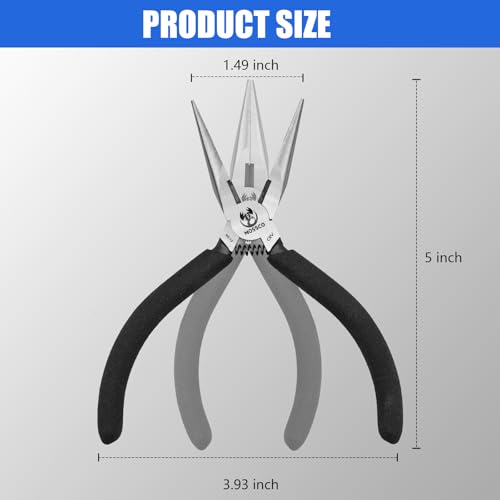 Needle Nose Pliers, 3Pcs 5" Mini Long Nose Pliers with Cutter, Serrated Jaw Precision Small Needle Nose Pliers for Jewelry Making, Bending Wire, Crafts, Electronic Repair - size: 5''-3 pack