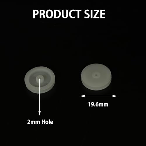 30PCS 2mm Hole Plastic Pulley Wheel Belt Pulley Drive Pulley with Rubber Band Transmission Belt Pulley Belt for DIY Model Toy RC Car Truck Robot Airplane Parts (White 19.6mm Diameter, 2mm Hole) - style: White 19.6mm diameter
