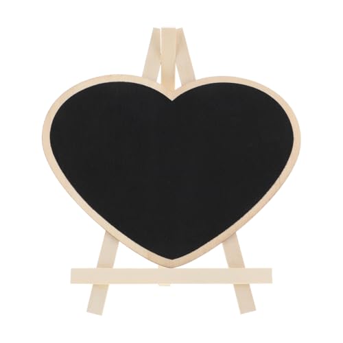 Scicalife Chalkboard Sign with Stand Small Standing Chalkboard Vertical Writing Board for Kids Painting Wedding Message Memo Tabletop Decor 9.05 X 7.87 X 0.78 in
