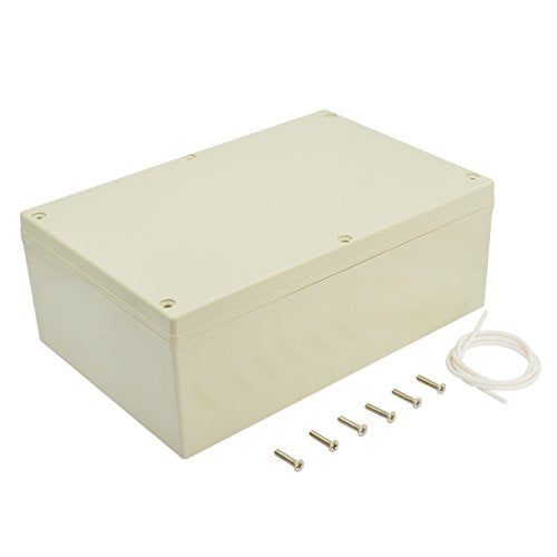 LeMotech Waterproof Dustproof IP65 ABS Plastic Junction Box Universal Electric Project Enclosure Pale Gray 9.4 x 6.3 x 3.5 inch (240 x 160 x 90 mm) - size: 9.4" x 6.3" x 3.5"