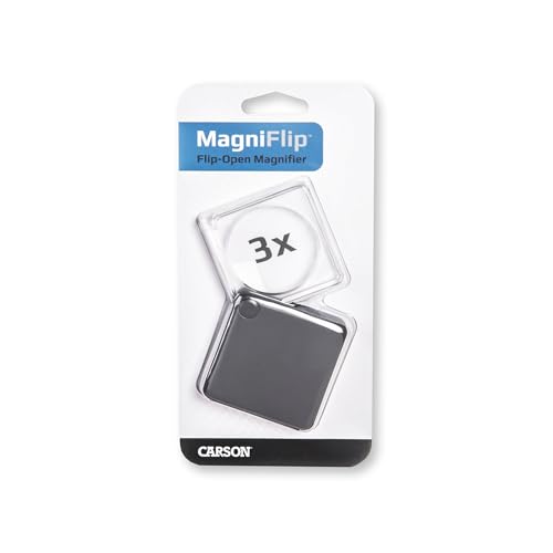 Carson Optical MagniFlip 3x Flip-Open Pocket Magnifier with Built-In Case (GN-33) - size: Single Pack