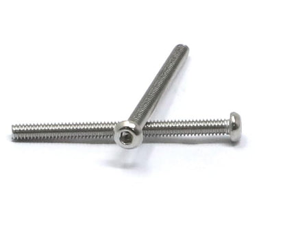 iexcell 100 Pcs M2 x 25mm Thread Pitch 0.4 mm Stainless Steel 304 Hex Socket Button Head Cap Screws Bolts Kit - size: M2 x 25mm