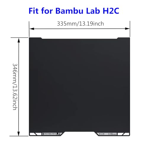 H2C/A2L Cold Build Plate No Heating No Glue PEI Textured Hotbed - color: Black