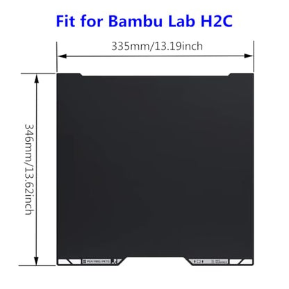 H2C/A2L Cold Build Plate No Heating No Glue PEI Textured Hotbed - color: Black