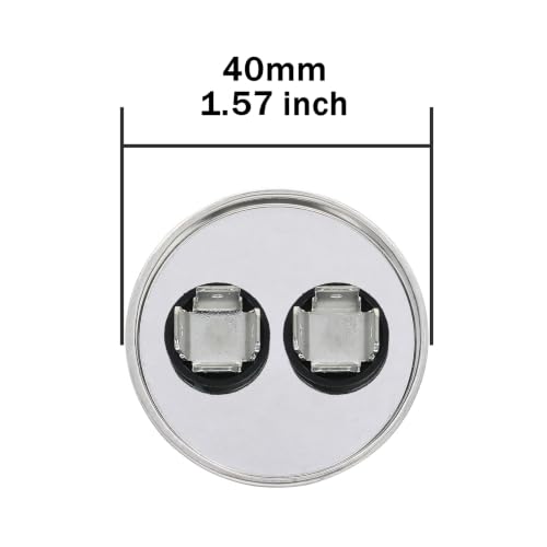 VEXUNGA 12.5uF 12.5 MFD 370VAC 440VAC 450VAC 50/60Hz CBB65B Round Run Start Capacitor for AC Unit Fan Motor Start or Pool Pump or Air Condenser Straight Cool - style: [V02] 12.5uF Round