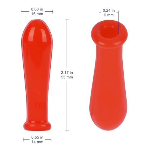 Labasics Dropper Silicone Cap, Glassware Accessory for Sealing Glass Pipettes During Experiments, for Laboratory Use Only (Pack of 10), Red