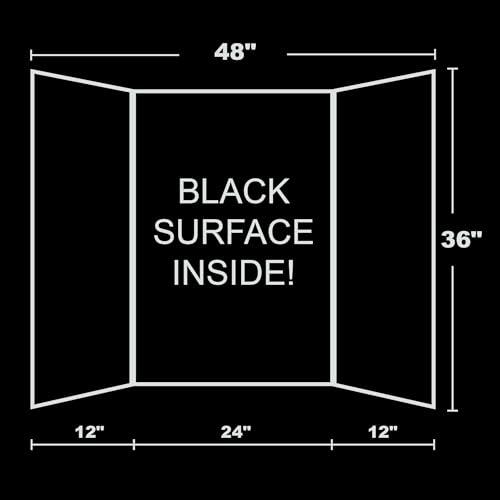 BAZIC Products Black Tri-Fold Poster Board, 36 x 48 in, 2-Pack - color: Black, size: 2-Pack