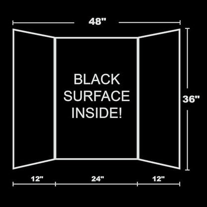 BAZIC Products Black Tri-Fold Poster Board, 36 x 48 In - color: Black, size: 1-Pack