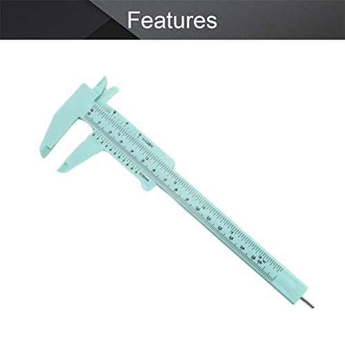 Utoolmart Vernier Caliper Set, Double Scale, Plastic Measuring Tool for Precision Measurements Outside Inside Depth 1 Pcs - size: 80/150mm Green