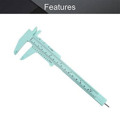 Utoolmart Vernier Caliper Set, Double Scale, Plastic Measuring Tool for Precision Measurements Outside Inside Depth 1 Pcs - size: 80/150mm Green