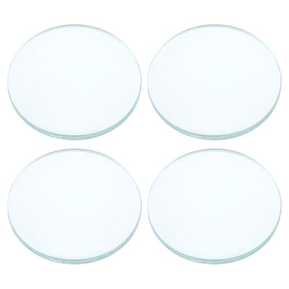 PATIKIL Convex Lens, 50mm Focal Length 30mm (1.18") Diameter Round Glass Magnifying Telescope Lens Trial Set Ground Edge for Lab Physics Class Optics, 4 Pcs - size: 50mm FL, 30mm Dia.