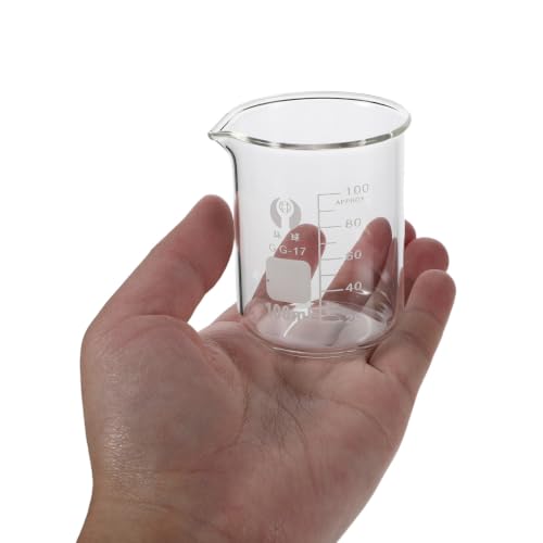 DECHOUS 5 Pack Graduated Glass Beaker Set 10ml to 250ml