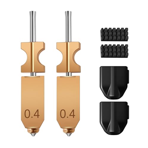 2Pcs 0.4mm AD5X Nozzles with Silicone Sock Nozzle Brush for Flashforge, Quick-Detachable Extruder Nozzles for Flashforge AD5X Extruder Parts - size: 0.4mm