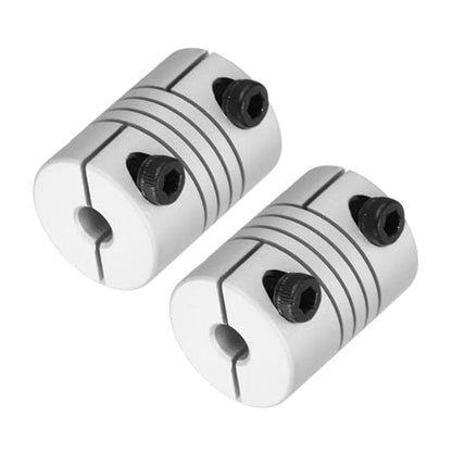 MECCANIXITY 2 Pcs 4 to 4mm Flexible Shaft Coupling 20mm L 15mm Dia - size: 4 to 4mm
