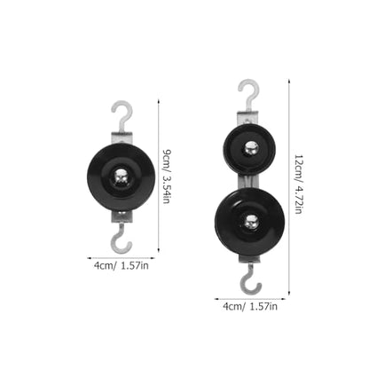 Zerodeko Physics Experiment Pulley Kit for Middle School Students 8 Double and 8 Single Pulleys with Straps Hooks in Storage Case Mechanics Teaching Tools for Hands-on Learning