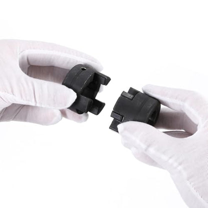 uxcell 3/8" to 3/8" L075 Flexible 3-Piece L-Jaw Coupling Coupler Set - size: 3/8" to 3/8"