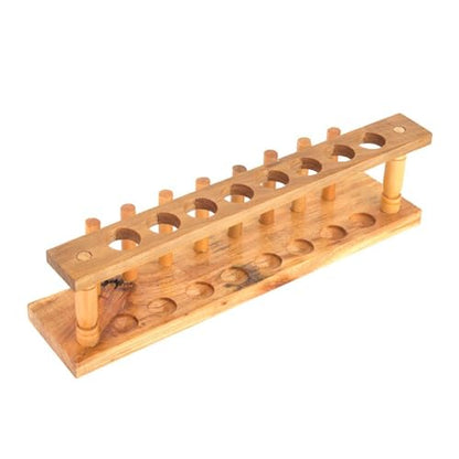 Wooden Test Tube Rack 6/8/10 Hole - Laboratory Tube Holder for Experiments, Durable Wood Stand with Alkali Resistance(8 Hole) - size: 8 Hole