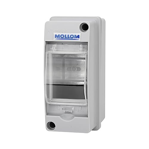 MOLLOM 2 Way Circuit Breaker MCB Distribution Protection Box - color: HT, size: 2Way | 60x95x125 MM