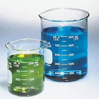 Pyrex Brand 1000 Griffin Low-Form Beaker, 800 mL, 24/cs - size: Cap. mL 800 - Grad Int. mL 50 - Glass