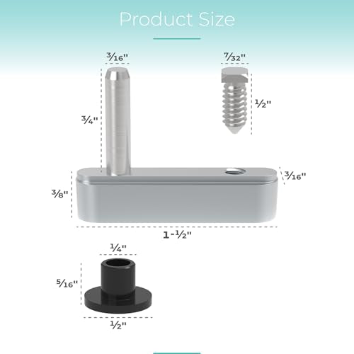 Shower Door Pivot Block with 3/4" Pin for Framed Swing Shower Doors