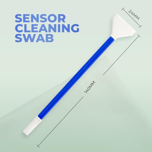 REFLEX CAMERA 24mm 8 Piece Camera Sensor Cleaning Kit 6 Full Frame Double end Swabs, 5ml Cleaner, Micro Fiber Cloth, Residue-Free Cleaning Kit for Sony, Canon, Nikon DSLR and Mirrorless Cameras - size: Full Frame 6Pk