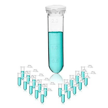 2ml Microcentrifuge Tubes with Safe-Lock Cap, Pack of 500, Round Bottom Centrifuge Tubes, PP Material, Molded Graduation 10.3x40.5mm, IN-MT20N - style: 2mL, 500PCS