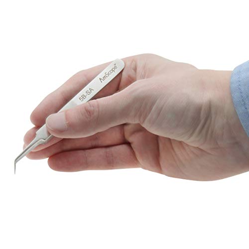 AmScope TW-066-05PK High Precision 4 1/4 in. Ultra Fine Tip Tweezers