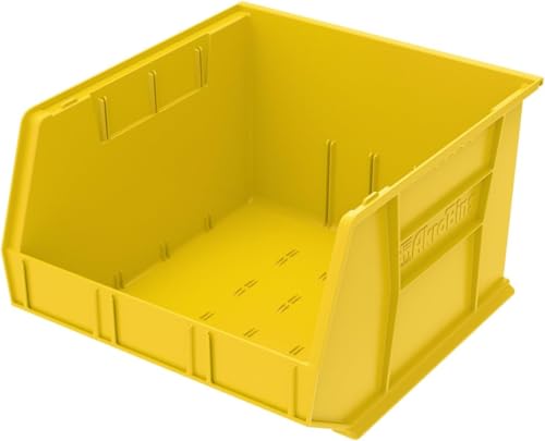 Akro-Mils 30270 AkroBins Plastic Hanging Stackable Storage Organizer Bin, 18-Inch x 16-Inch x 11-Inch, Yellow, 3-Pack - color: Yellow