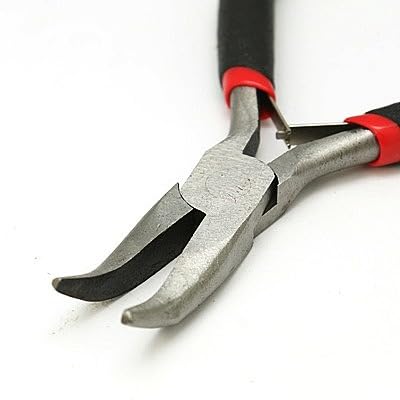 1Pcs 5 inch Bent Nose Pliers 125mm Polishing Carbon Steel Jewelry Wire Repairing Tool for DIY Jewellry Making Supplies - color: Bent Nose Plier#2