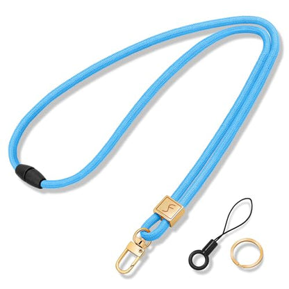 Fishent Lanyard, Cute Neck Lanyards for Keys ID Badges Holder, Keychain Key Teacher Lanyard with Safety Breakaway Buckle for Women Men, Sky Blue - color: Sky Blue