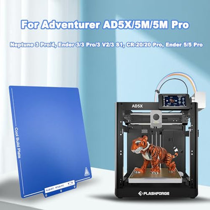 235x235mm Cold Build Plate for Adventurer AD5X/5M/5M Pro - size: 235*235mm（ad5x）