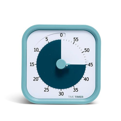 TIME TIMER Home MOD – 60-Minute Visual Timer Home Edition, Silent Operation Study Tool for Kids Desk, Homeschool Supplies, Office & Meetings (Lake Day Blue) - color: Lake Day Blue, size: 3.5, style: Timer