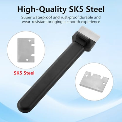 3D Printer Scraper, Universal SK5 Carbon Steel 3D Printing Scraper Tool with Magnetic Design, Compatible with Bambu Lab A1 Mini P1 X1 Series Creality Ender 3 Anycubic 3D Printer Hot Bed (Black) - color: Black