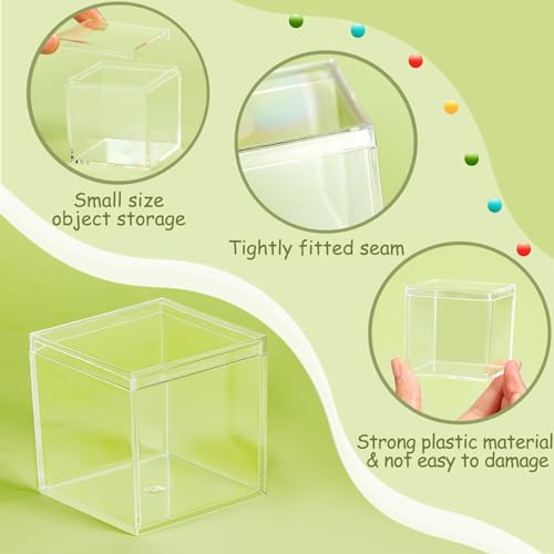 8 Pcs Clear Acrylic Box with Lid, 4.72 x 4.72 x 4.72 Inch, Classic Style - size: 4.72 x 4.72 x 4.72 Inch, style: Classic style