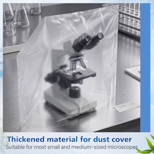 Wonderjune 2 Pack Thick Plastic Microscope Dust Cover