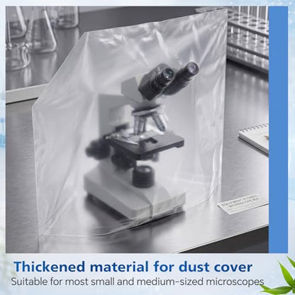 Wonderjune 2 Pack Thick Plastic Microscope Dust Cover