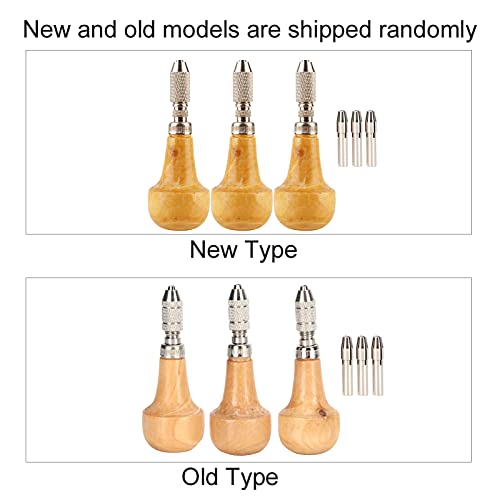 3 Set Pin Vise, Jewelry Making Tool for Gold Silver Processing, with Comfortable Handle and Small Copper, for Carving DIY Woodworking Electronic Assembly