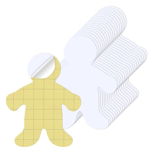 Hygloss Sticky People Craft Boards - 24 Pack 7.5-Inch Self Stick Collage Boards for Kids - Peel & Stick Mounting Boards for Art Projects, School Crafts, Classrooms, and DIY Displays - size: 24-Pcs, style: Person 7.5"