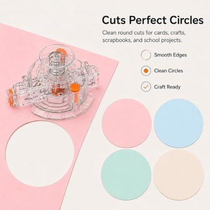 Circle Cutter for Paper & Crafts, Paper Cutter with 1 to 8in Cut Diameter