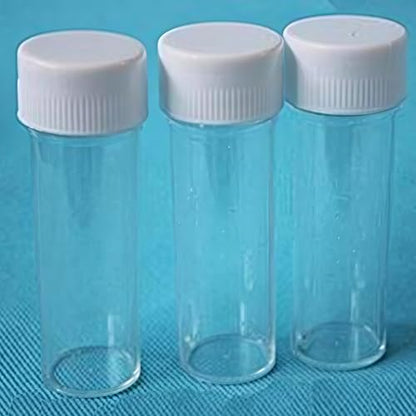 10PCS 25ml 0.85oz Clear PS Plastic Daily Necessities Cosmetic Cleaning Vials Containers Test Tubes Vials Sample Bottle with Screw Cap
