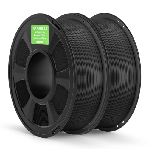 Matte PLA 2.0 Filament 1.75mm, 2KG Grey Black - color: 2*2.0 Grey Black