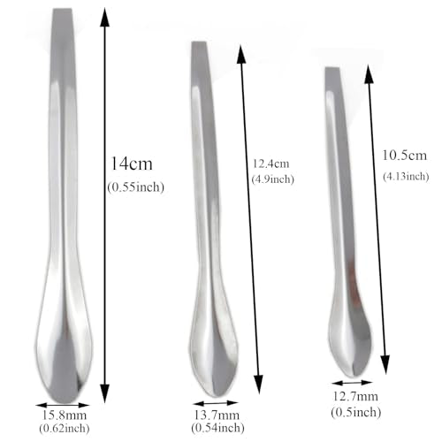 yukata 1 Set Stainless Steel Sampling Spoons Micro Laboratory Sampling Spoon Micro Sampling Spoon Lab Spoons Laboratory Supplies (Pack of 5)