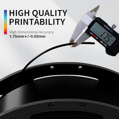 PLA+3D Printer Filament 1.75mm Bundle, Individually Vacuum Packed, Multicolor Dimensional Accuracy +/- 0.02mm, 0.25kg per Spool, 16 Pack, 4kg Total - color: 16 Pack, 4kg Total