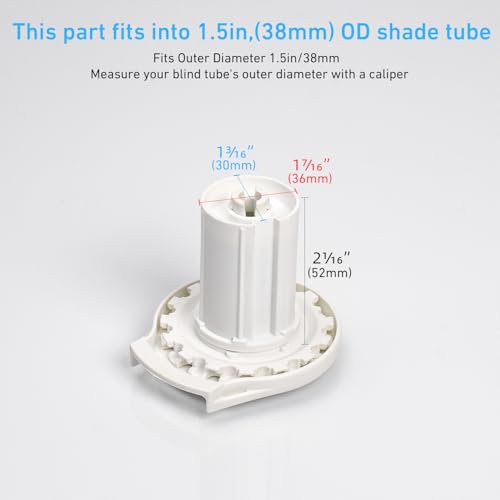Rollerhouses RHSA38-A 38mm Metal Roller Blind Fittings Repair Parts Kit Brackets Heavy Duty 1.5 Inch/Rollease Skyline Roller Shade Mounting Brackets - style: 1.5 Inch(38mm) Shade tube