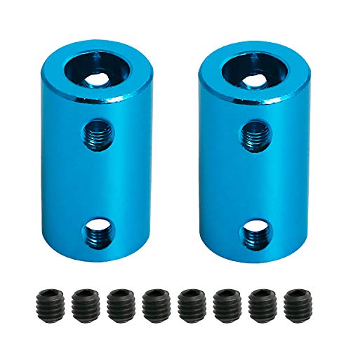 8mm to 8mm Rigid Couplings Set Screw Shaft Stepper Motor, Length 25mm / 1" Motor Coupler Connector Rigid with Screw for 3D Printer, RC Robot, Car Model Shaft, CNC Machine, DIY Encoder 2 Pcs - size: 8 to 8
