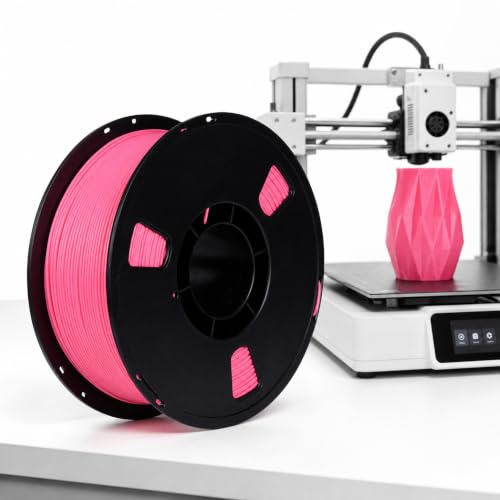 Matte PLA + 3D Printer Filament,PLA + Filament 1.75mm, Neatly Wound 3D Printing Filament 1.75mm, Dimensional Accuracy +/- 0.02 mm, Fit Most FDM 3D Printers, 1kg Spool (2.2lbs) (Rose red) - color: Rose Red