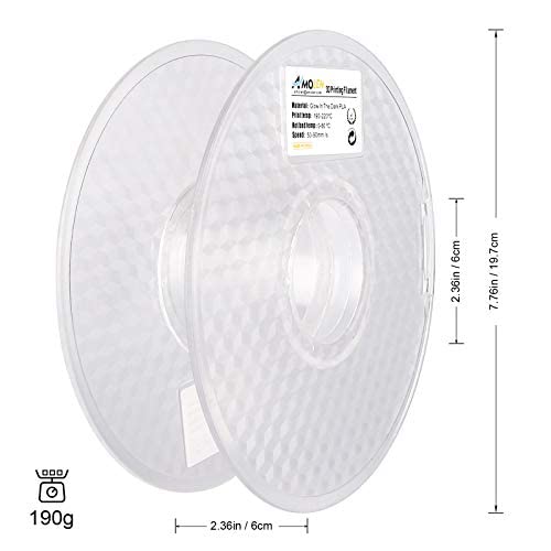 AMOLEN Wood PLA 3D Printer Filament 1.75mm Ebony 20% Real Wood Fiber 1KG - color: Ebony Black